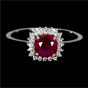 Set! Elegant Natural Madagascar Ruby Ring & Pendant Set 925 Sterling Silver. 7.5